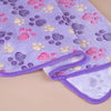 Paw Print Fleece Pet Blanket for Dogs and Cats