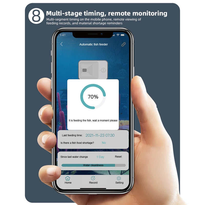 WiFi Automatic Aquarium Feeder 100ml Large Capacity