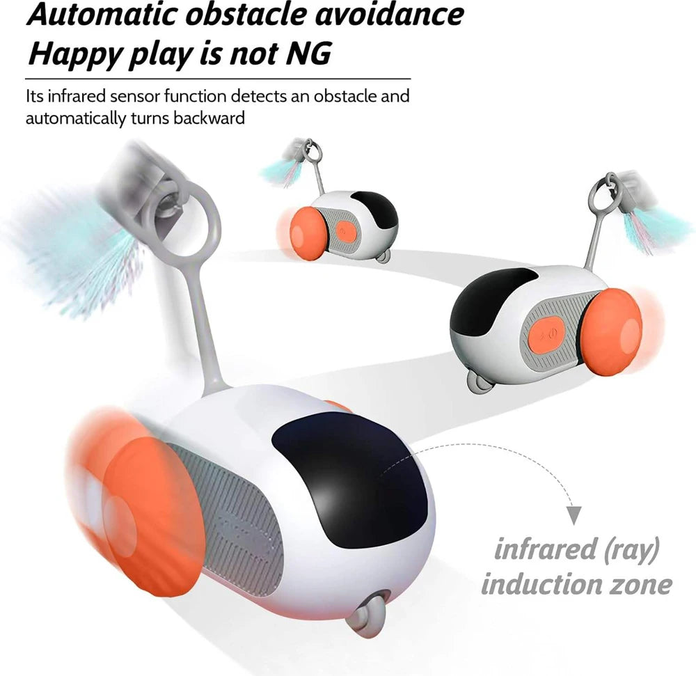 Interactive Smart Cat Toy Car with Remote Control