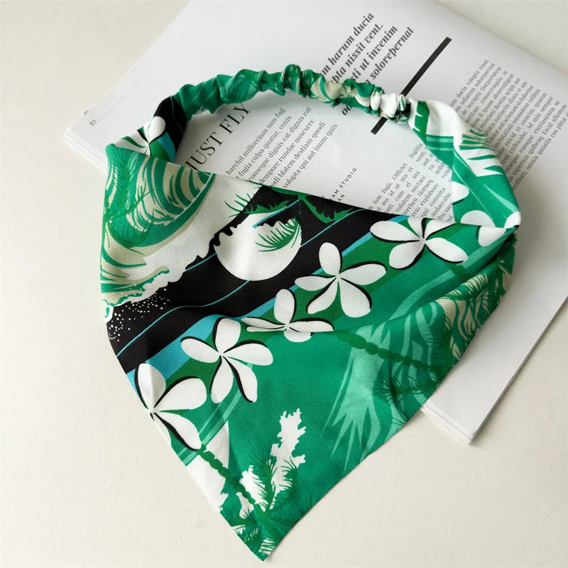 Boho Floral Print Cotton Triangle Hair Bandanas
