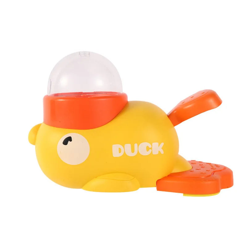 Yellow Duck-Shaped Interactive Treat Dispenser for Cats and Dogs
