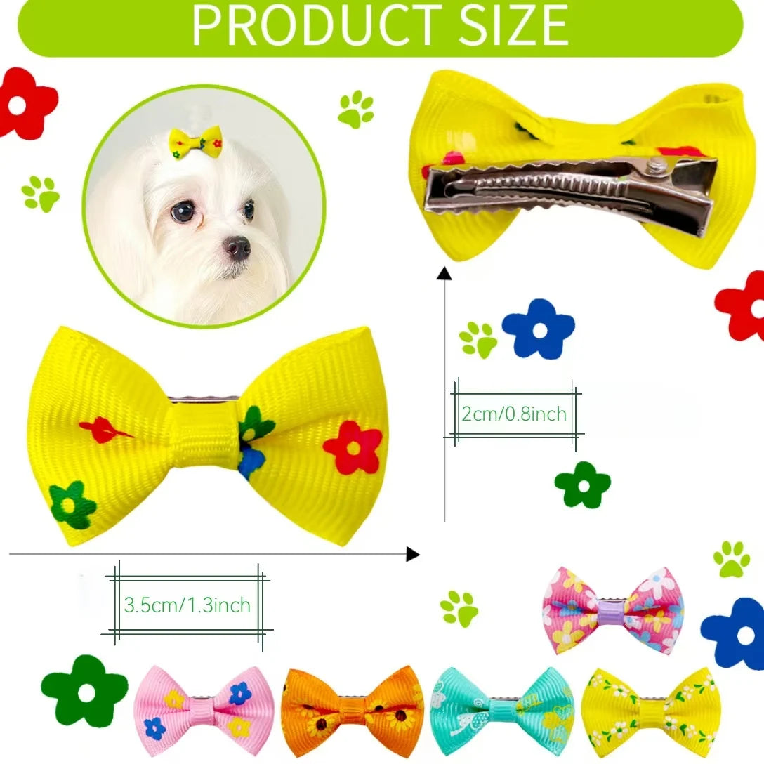 Pet Hair Bow Clips for Dogs and Cats