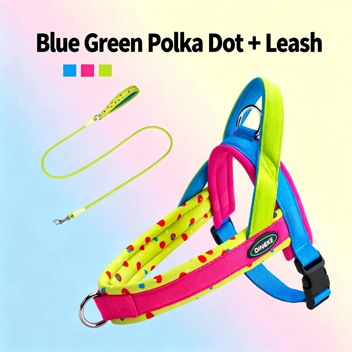 Quick-Release No-Choke Dog Harness with Dual D-Rings