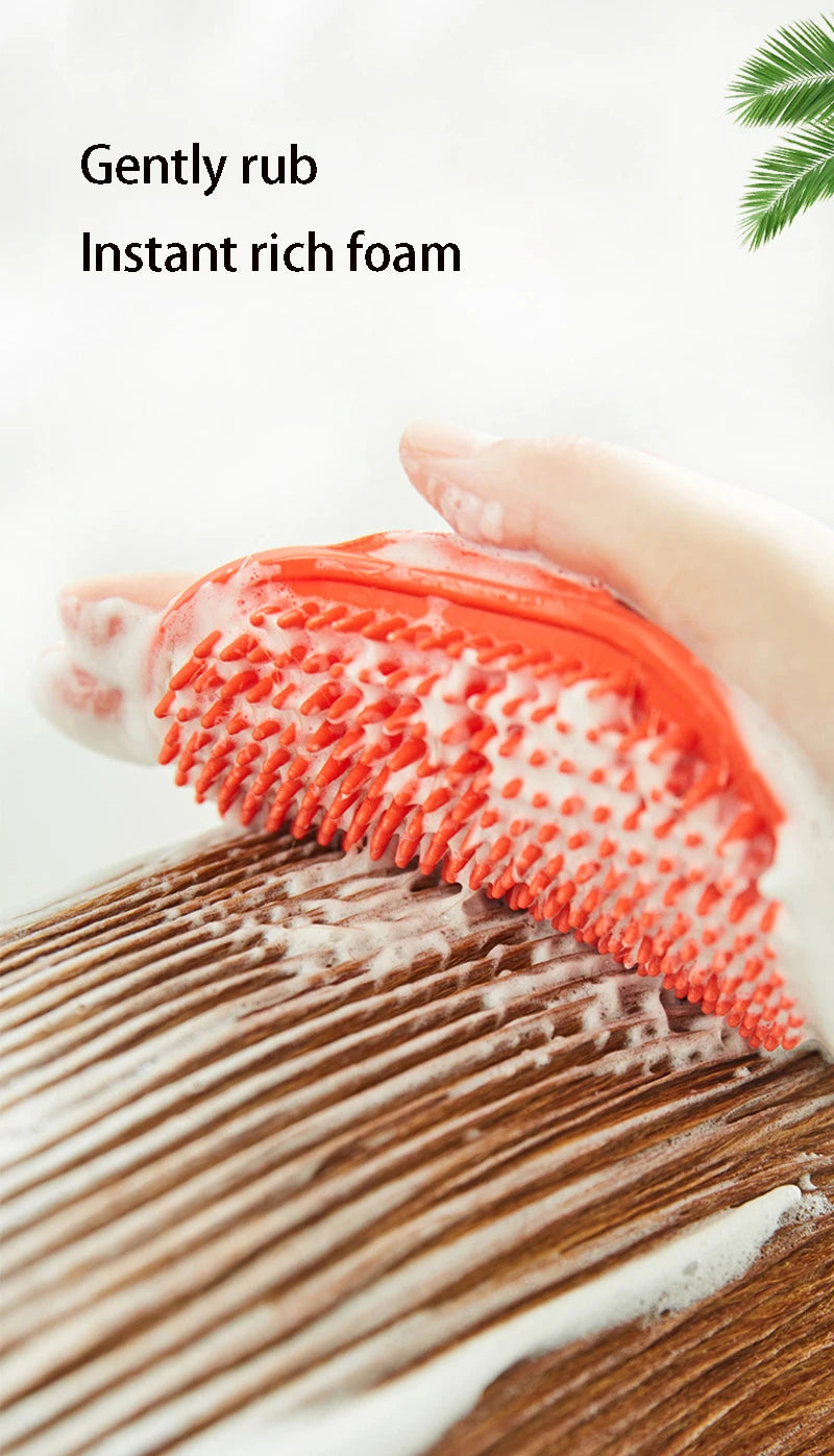 Soft Rubber Pet Grooming Glove Brush for Dogs and Cats