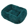 Lit carré en peluche de luxe pour chien