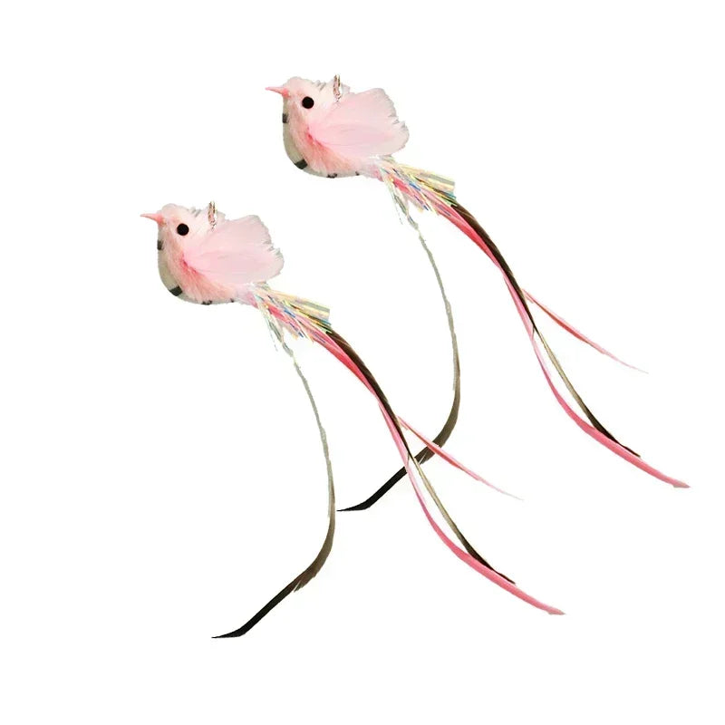 Jouet Interactif pour Chat en Forme de Paon avec Clochette