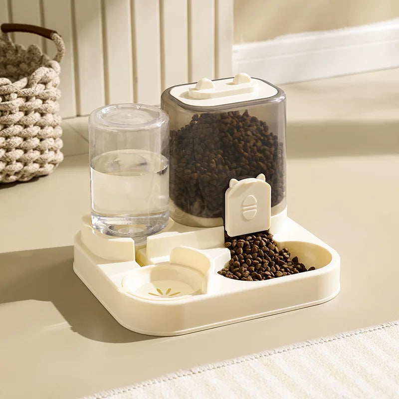 Cat and Dog Automatic Feeder with Spill Proof Water Fountain