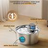 Fuente de Agua para Mascotas de Acero Inoxidable con Sensor Automático