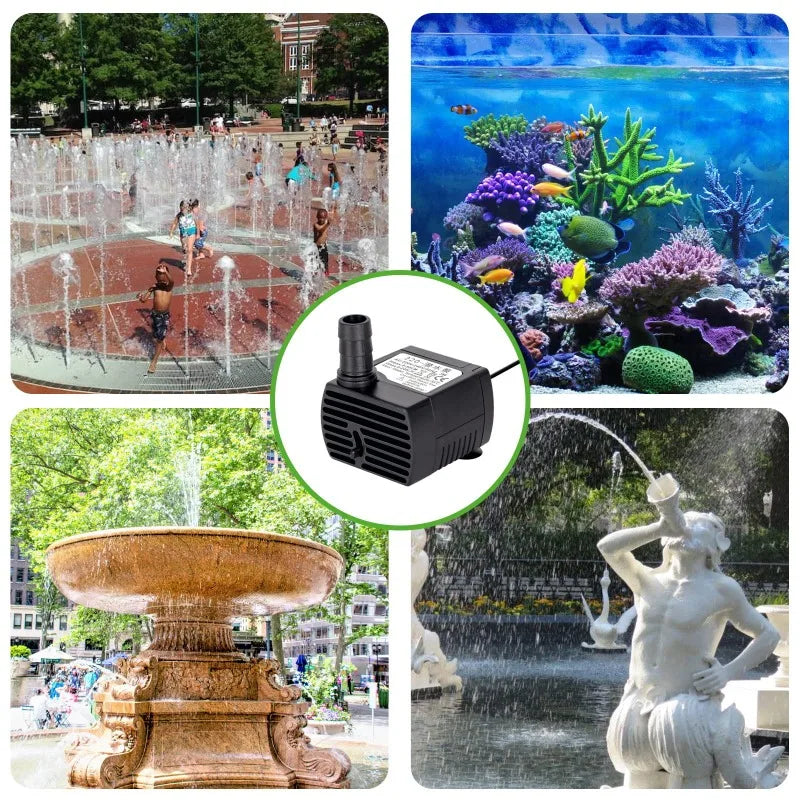 Submersible Water Pump for Water Gardens, Hydroponics, and Fountains