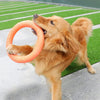 Orange EVA Dog Flying Disk Ring Puller - Interactive Toy
