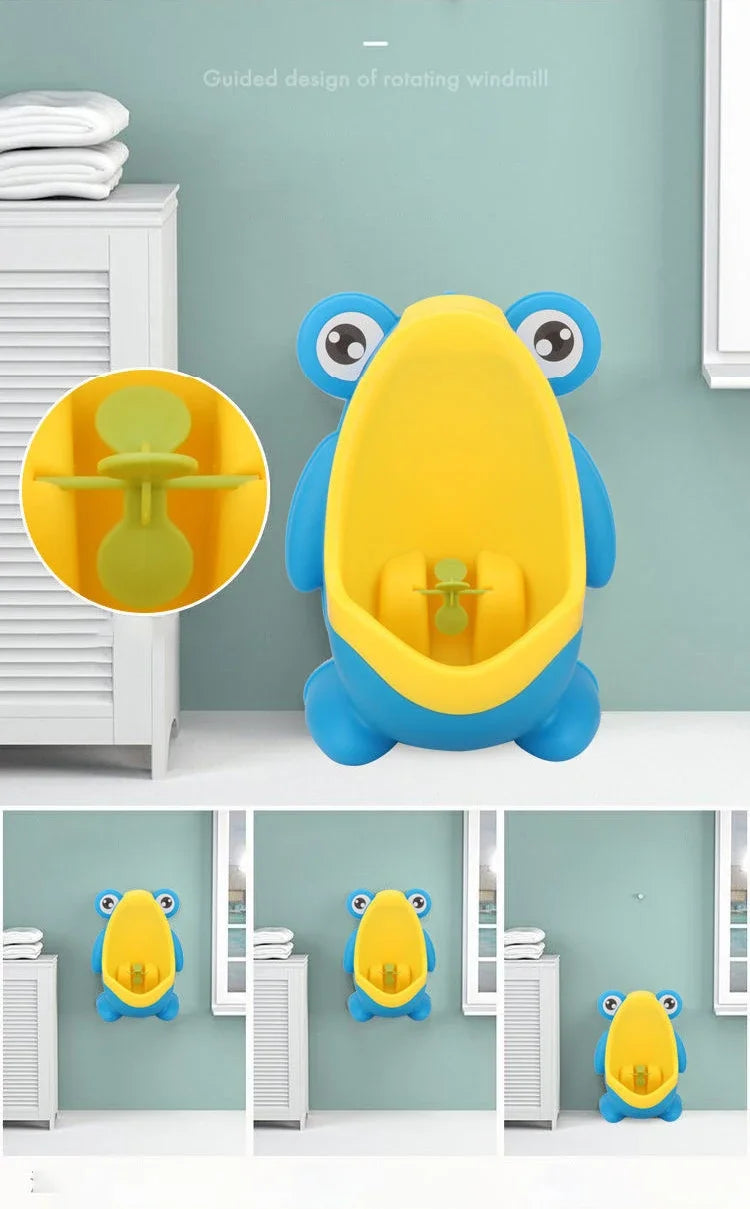 Cute Frog Potty Training Urinal for Boys with Aiming Target