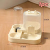 2-in-1 Pet Water and Food Dispenser with Dual Bowls