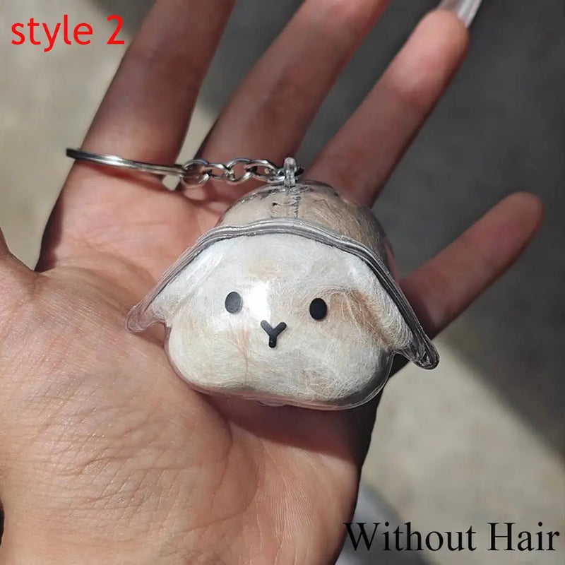 Pendentif Capsule Souvenir en Fourrure de Lapin