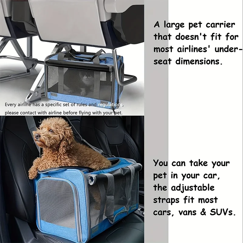 Breathable Mesh Cat & Small Dog Travel Carrier Bag