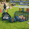 3-in-1 Portable Mesh Pet Playpen with Tunnel