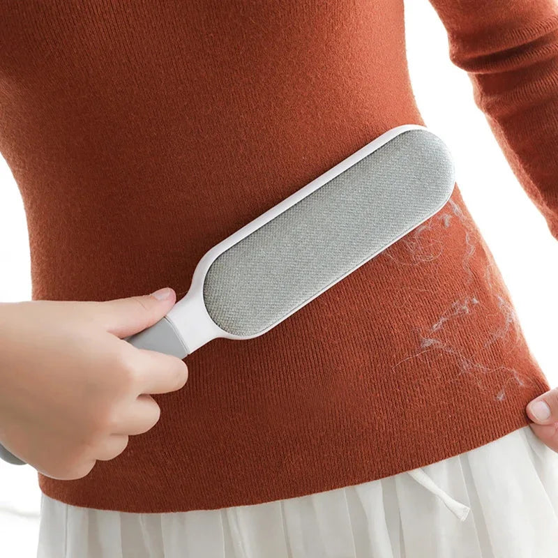Dual-Sided Reusable Lint and Pet Hair Remover Brush