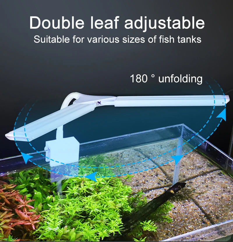 Lampe LED à pince pour aquarium, spectre complet