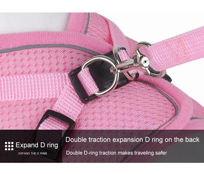 Adjustable Mesh Dog Harness Vest for Small and Medium Pets