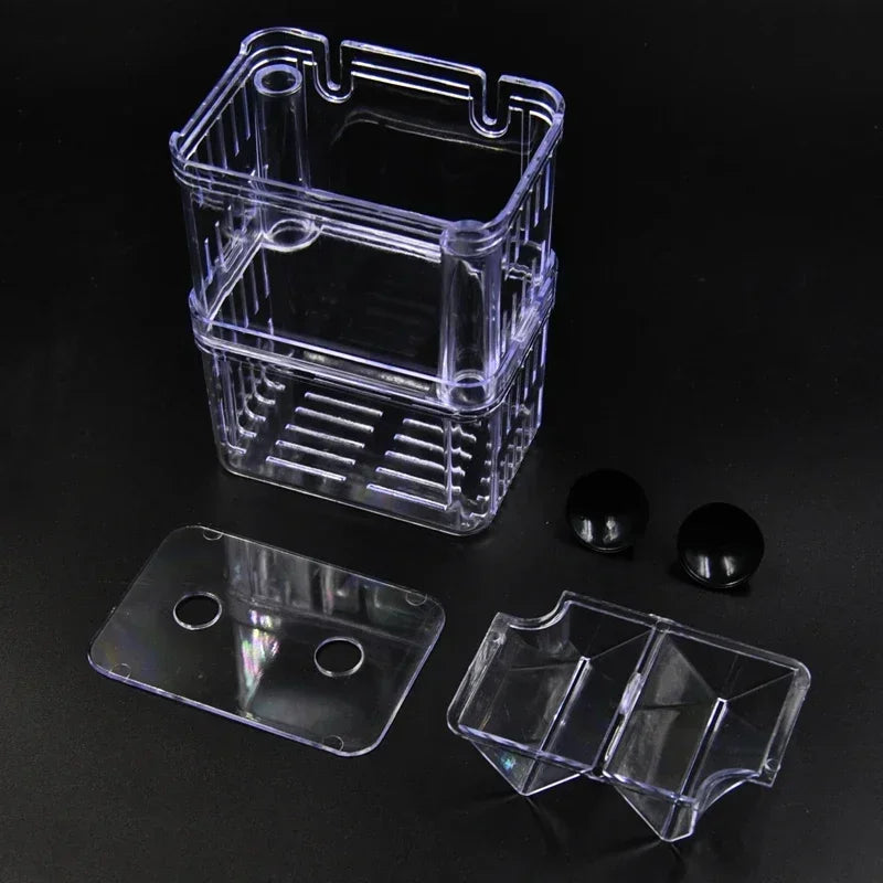 Acrylic Fish Breeding Isolation Box with Double Compartments