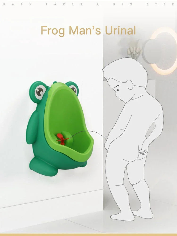 Cute Frog Potty Training Urinal for Boys with Aiming Target