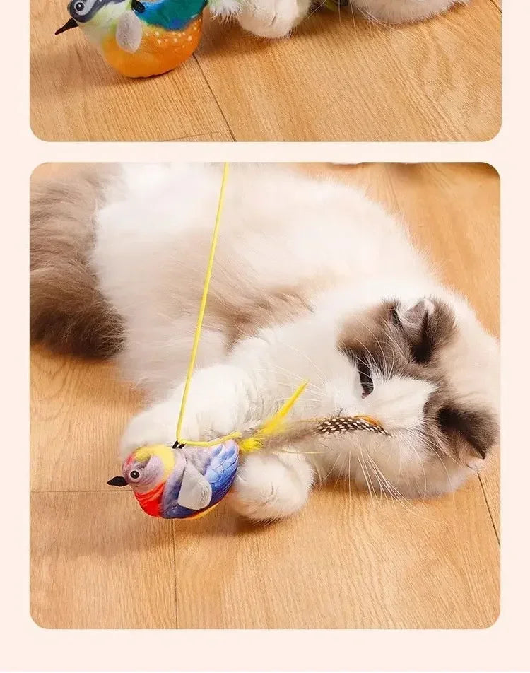 Rechargeable Flapping Bird Cat Toy with Catnip