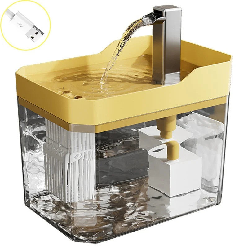 USB Cat Water Fountain with Auto Filter and Recirculating Pump