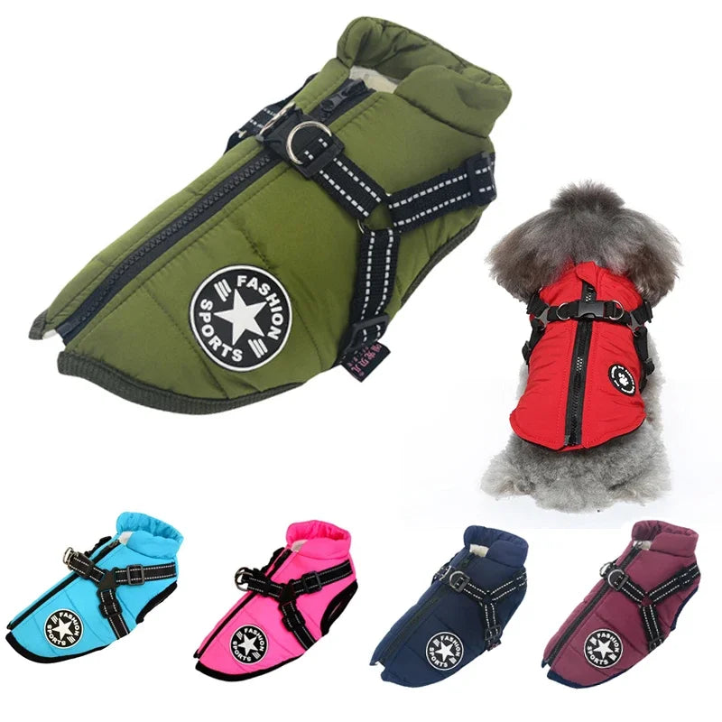 Impermeable para Perro con Arnés Integrado