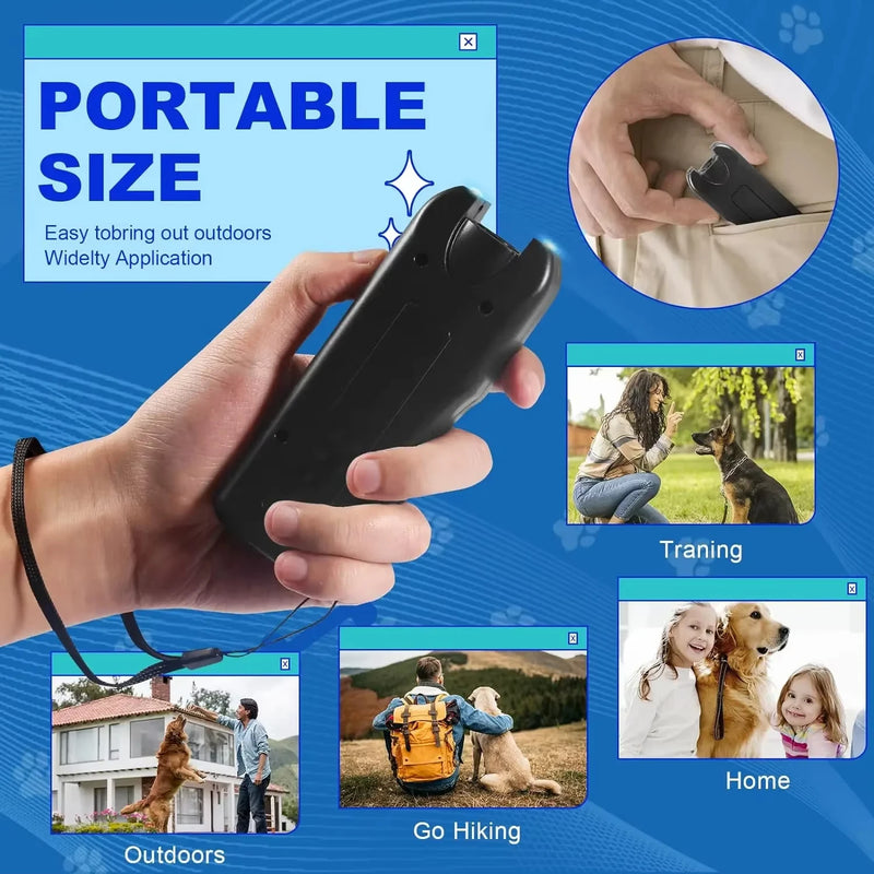 Ultrasonic Dog Deterrent with LED Flashlight