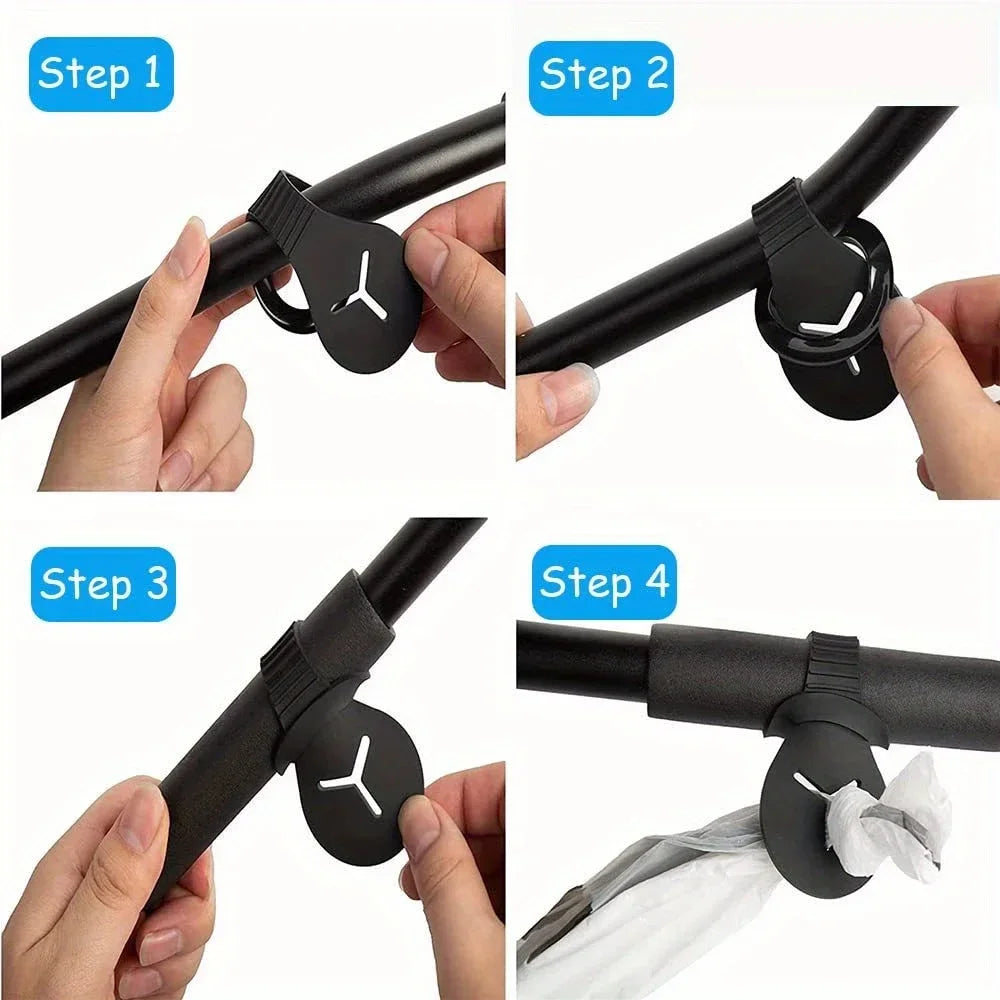 Hands-Free Silicone Dog Poop Bag Holder with Clip