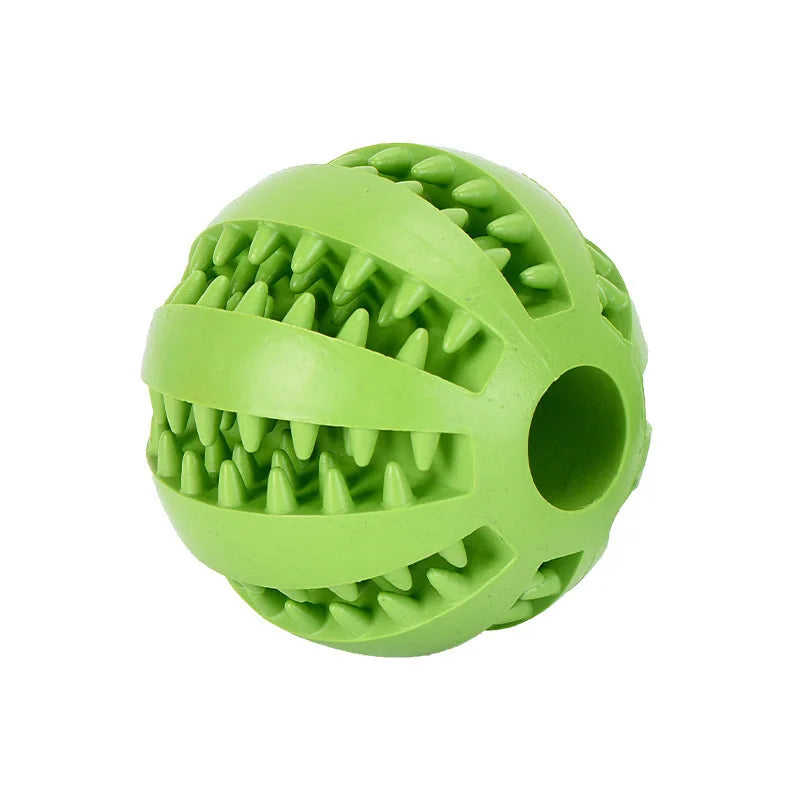 Interactive Rubber Dog Toy Ball with Treat Dispenser