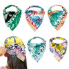 Boho Floral Print Cotton Triangle Hair Bandanas