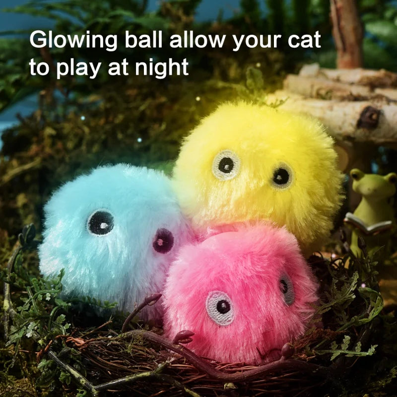 Pelota Interactiva de Peluche para Gatos con Sonidos Realistas