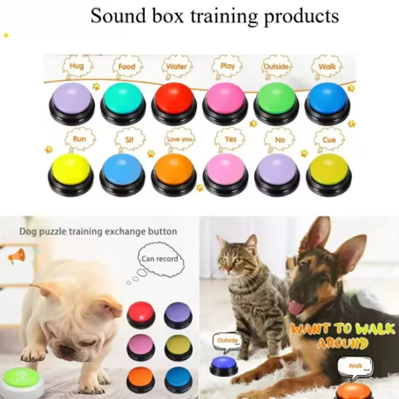 Recordable Pet Training Buttons with 30-Second Voice Playback