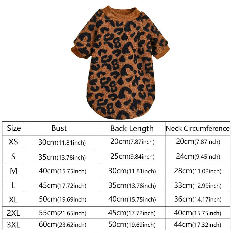 Leopard Print Dog Pullover Sweater