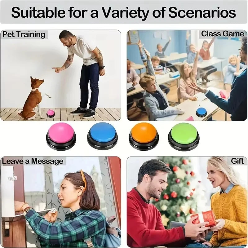 Boutons de Communication pour Animaux avec Enregistrement 30 Secondes