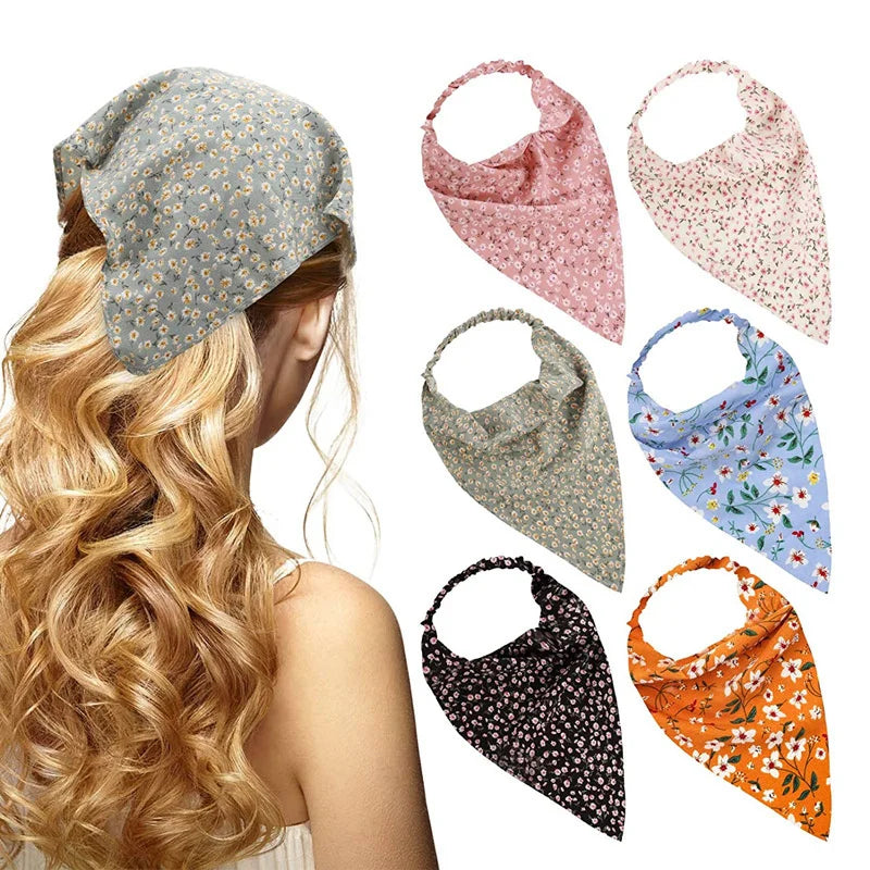 Bohemian Paisley Print Triangle Head Scarf