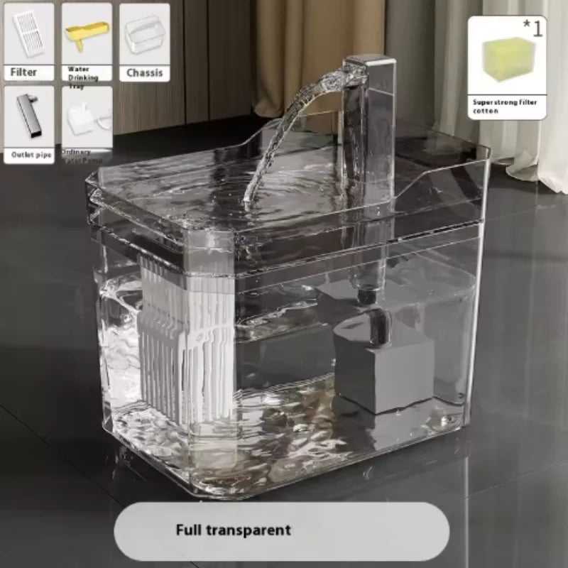 USB Cat Water Fountain with Auto Filter and Recirculating Pump