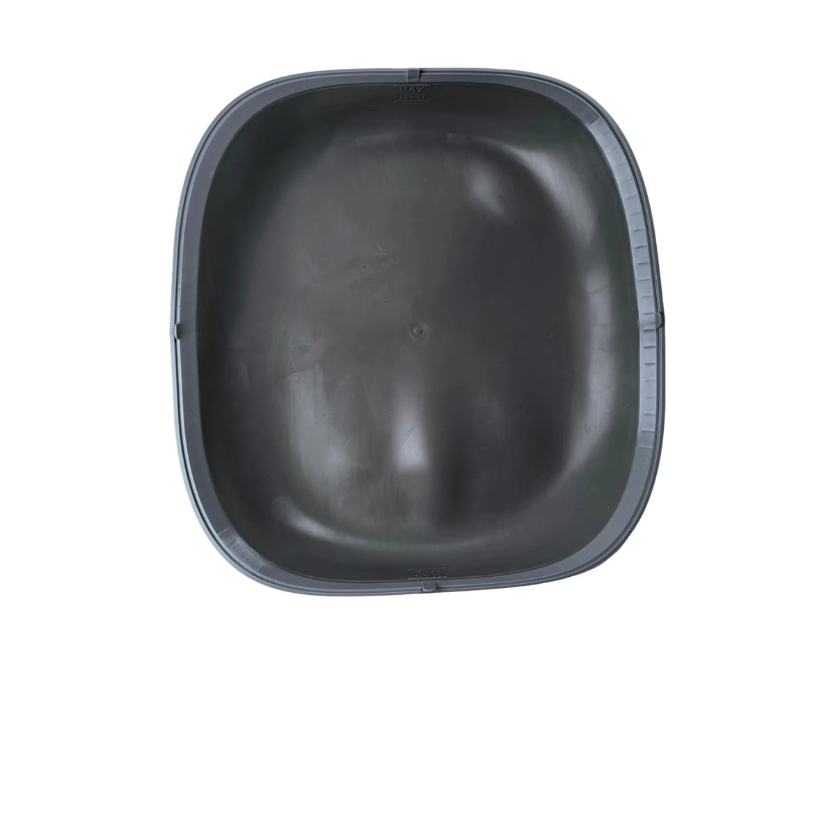 A dark gray silicone litter-trap mat designed for automatic cat litter boxes.