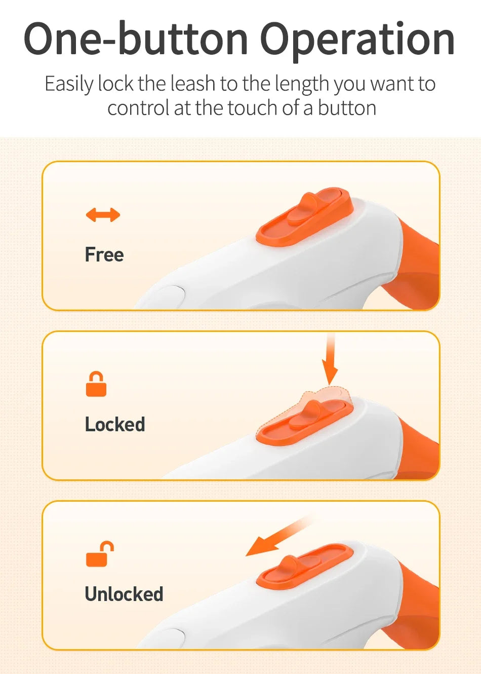 Retractable Dog Leash with LED Light