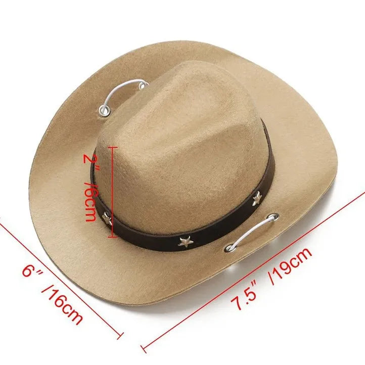 Adjustable Western Cowboy Hat for Pets
