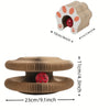 Foldable Corrugated Cat Scratcher with Bell and Catnip