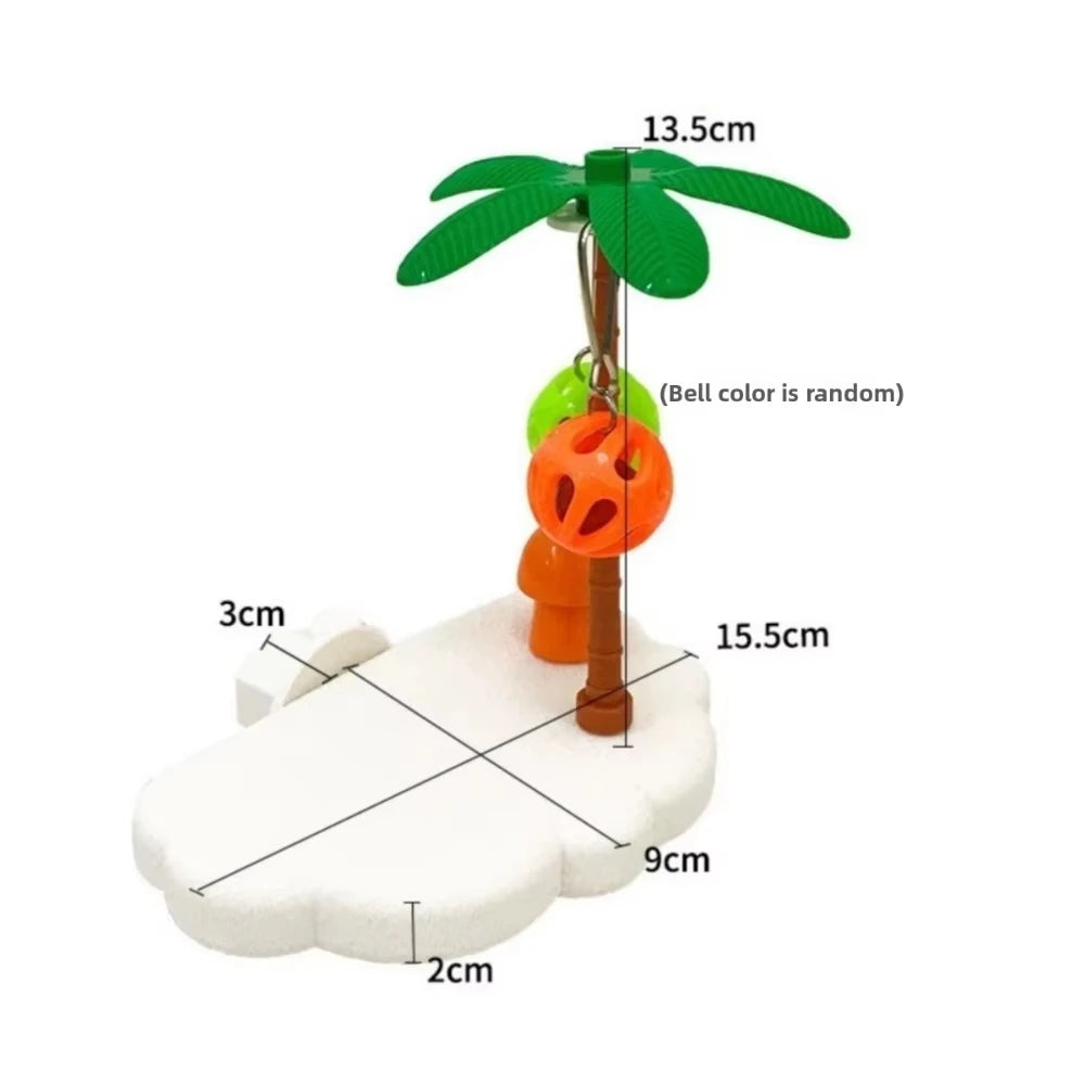 Tropical Bird Play Perch with Swing Balls