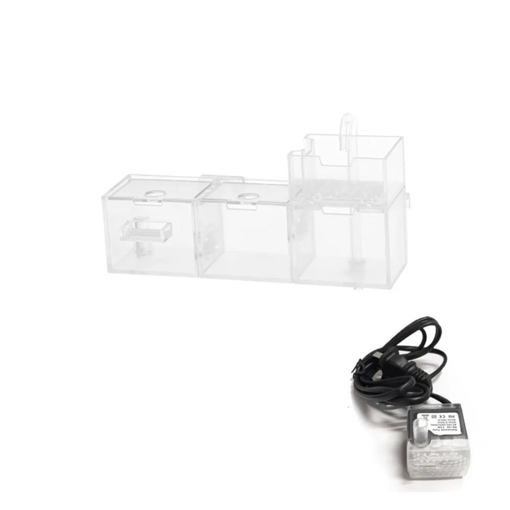 Three-in-One External Aquarium Filter with Oxygenation and Bio-Filtration