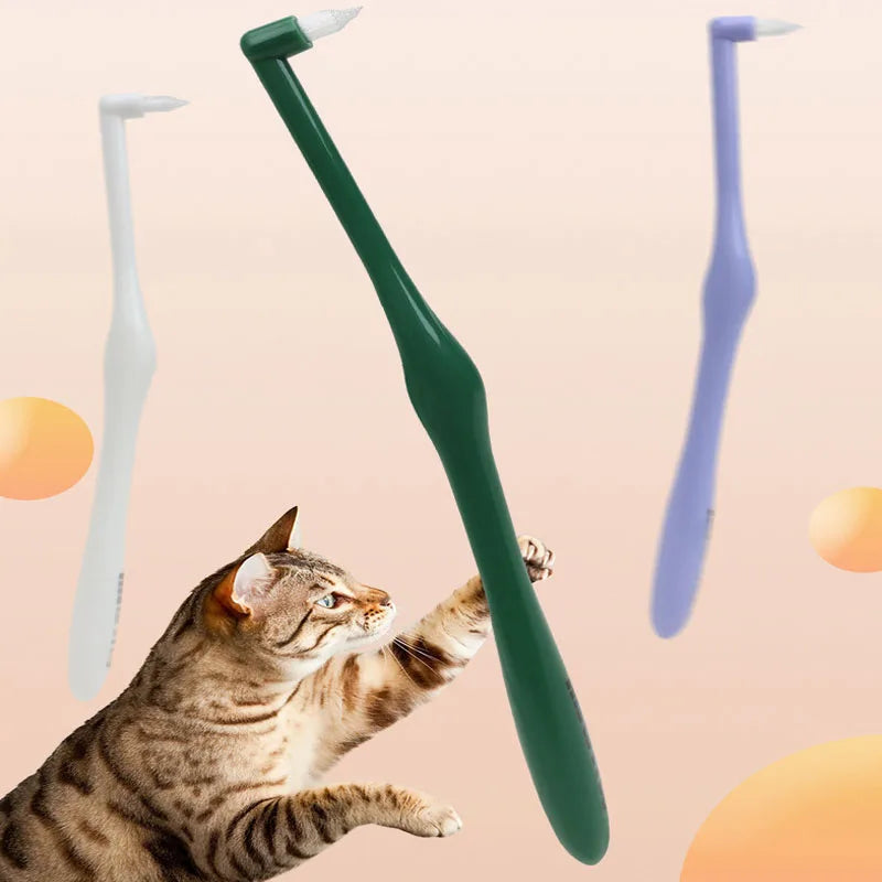 Soft Bristle Pet Toothbrush for Small Dogs and Cats