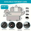A diagram showing the dimensions and features of a car seat cover hammock for various vehicles.
