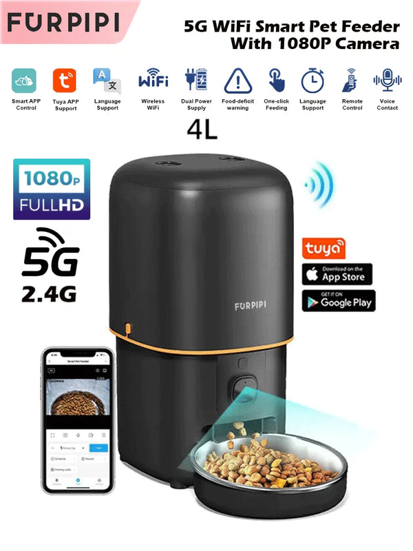 Automatic Cat Feeder with Camera and Tuya App Control
