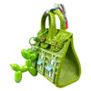 Handcrafted Mini House-Shaped Handbag with Puppy Keychain