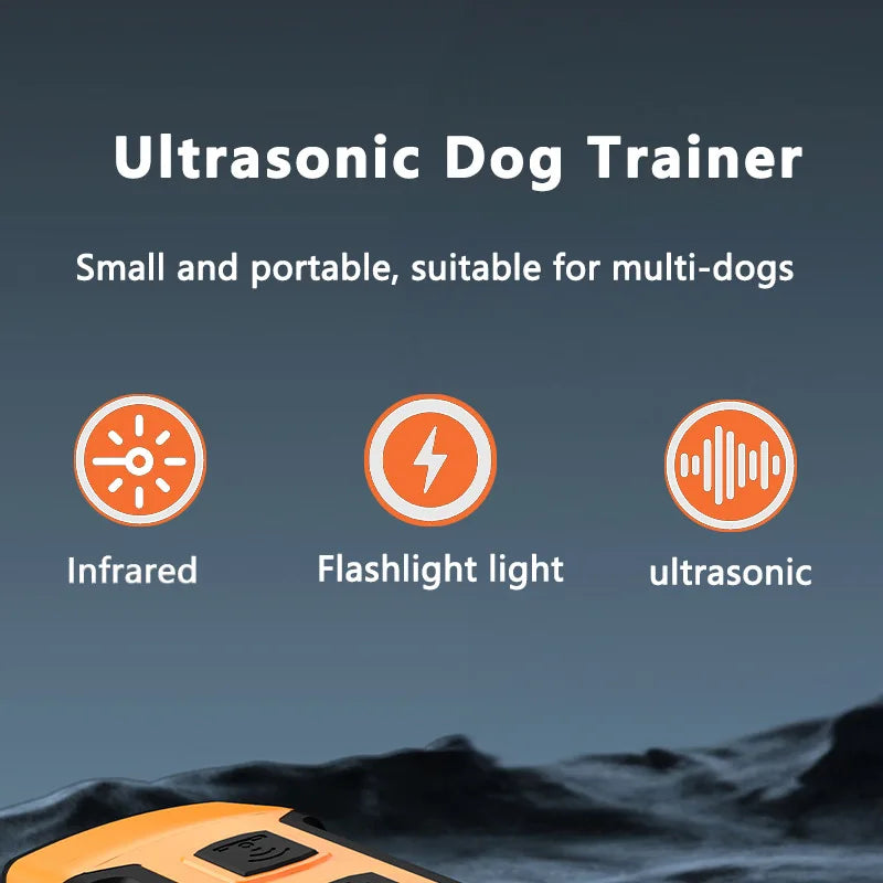 Rechargeable Ultrasonic Dog Bark Deterrent with LED Light