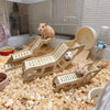 Hamster Wooden Hideout Cave with Peekaboo Design