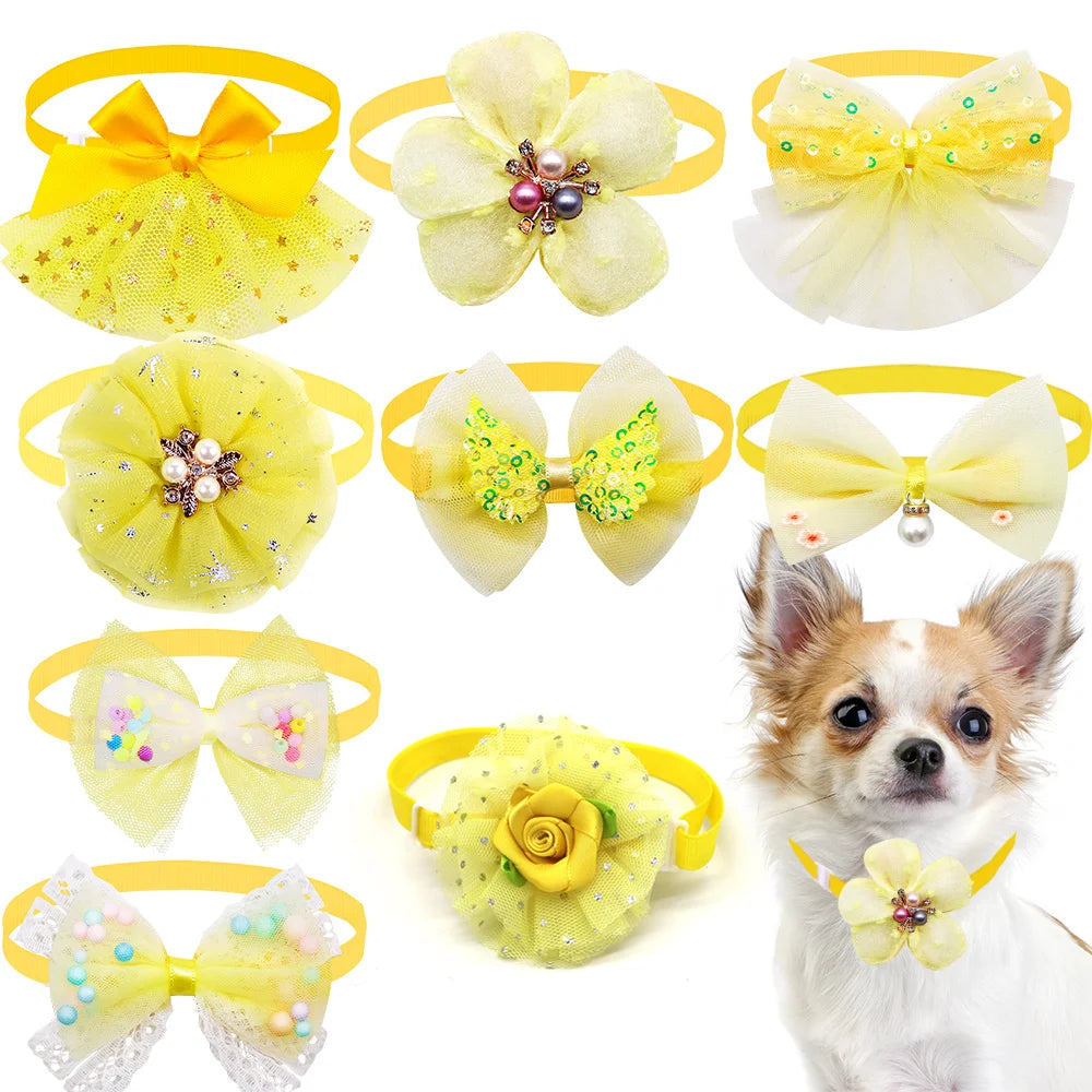 Lace Bow Tie Collar Accessory for Small Dogs and Cats